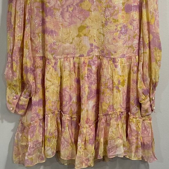 Rococo Sand Floral Print Mini Dress Size: M - Picture 4 of 7